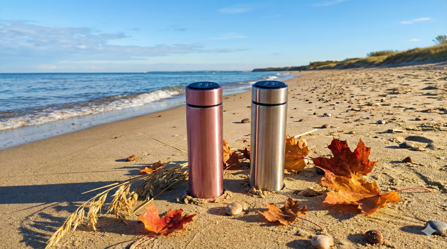 Trinkflaschen mit Temperaturanzeige