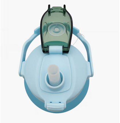 2 Liter Trinkflasche, Trinkmotivation mit Strohhalm, 2 Adapter, schöner Farbverlauf