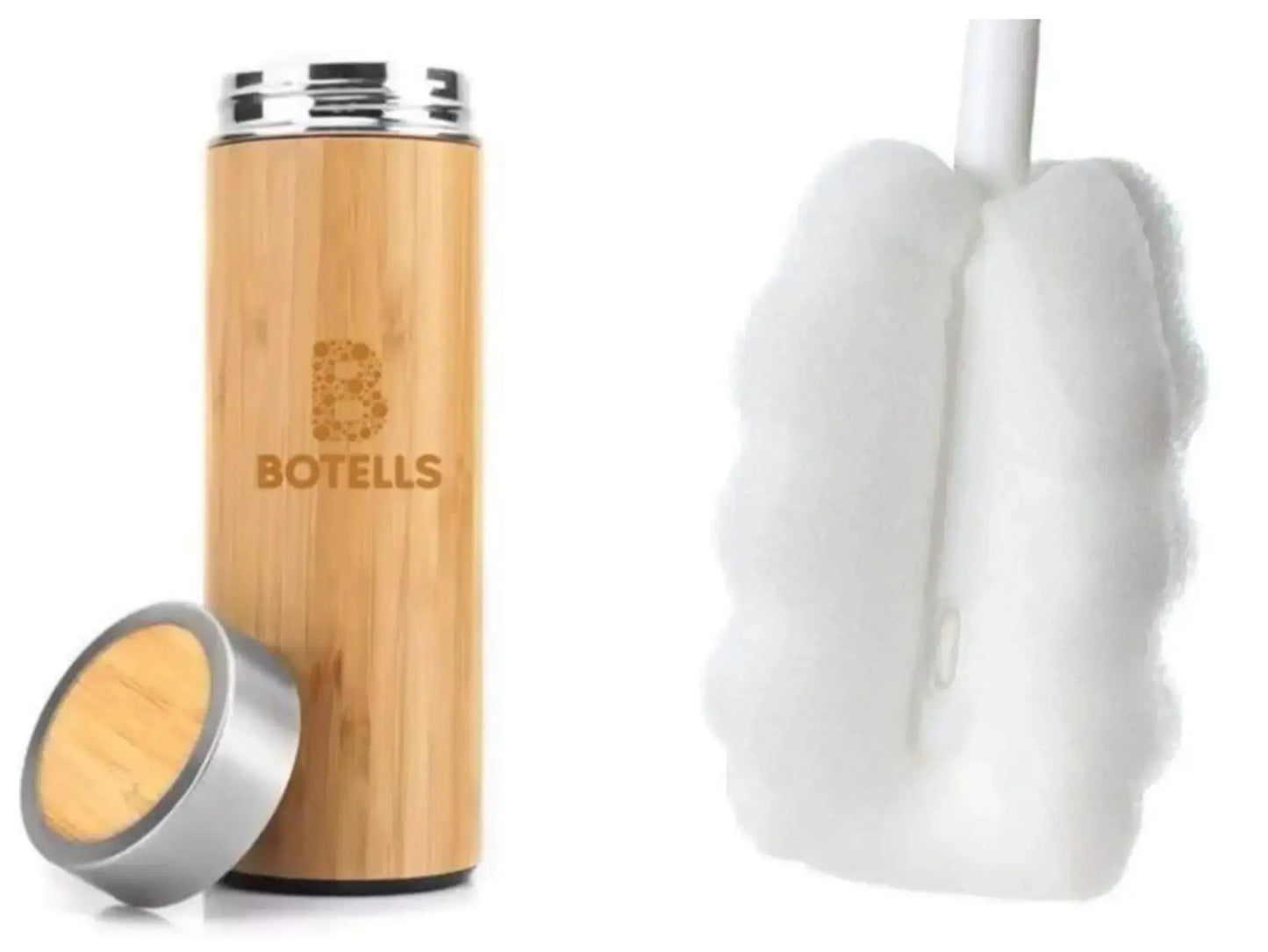 Bambus Thermoflasche Tee Bereiter mit Reinigungsbürste Botells