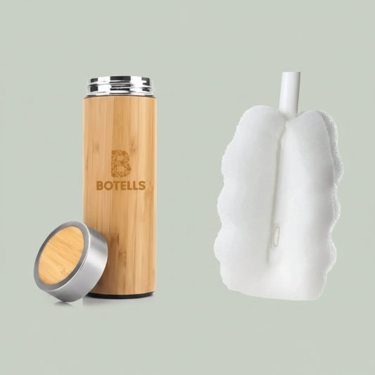 Bambus Thermoflasche Tee Bereiter mit Reinigungsbürste Botells
