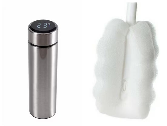 Thermoflasche Isolierflasche 500 ml, LCD Touch Temperaturanzeige, auslaufsicher