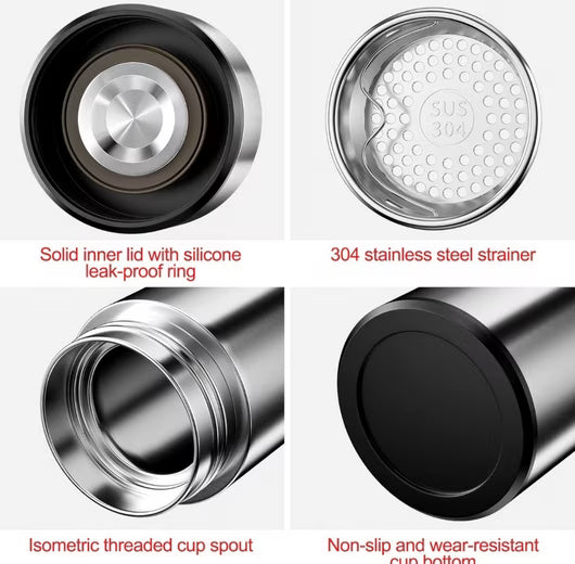 Thermoflasche Isolierflasche 500 ml, LCD Touch Temperaturanzeige, auslaufsicher