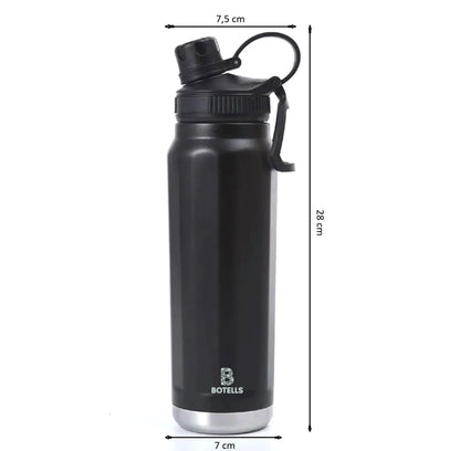 Thermosflasche aus Edelstahl 0,8 Liter - Thermos-Trink-Flasche mit Bügelverschluss, auslaufsicher Botells