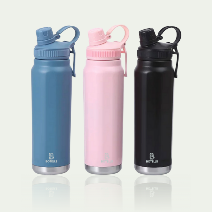 Thermoflasche Isolierflasche Edelstahl 800 ml, Sport Bügelverschluss, auslaufsicher