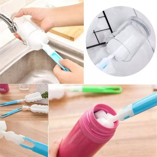 Reinigungsbürste Schaumstoffbürste für Flaschen, Gläser, sanfte, effektive Reinigung