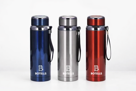 Thermoflasche Isolierflasche Edelstahl 0,8 l, stundenlang heiße & kalte Getränke