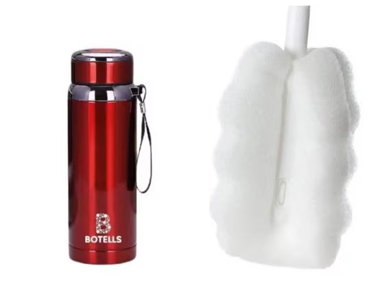 Thermoflasche Isolierflasche Edelstahl 0,8 l, stundenlang heiße & kalte Getränke