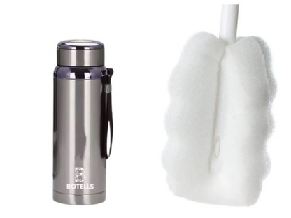 Thermoflasche Isolierflasche Edelstahl 0,8 l, stundenlang heiße & kalte Getränke