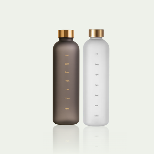 Trinkflasche Wasserflasche 1l, Trink Motivations Skala, leicht & auslaufsicher