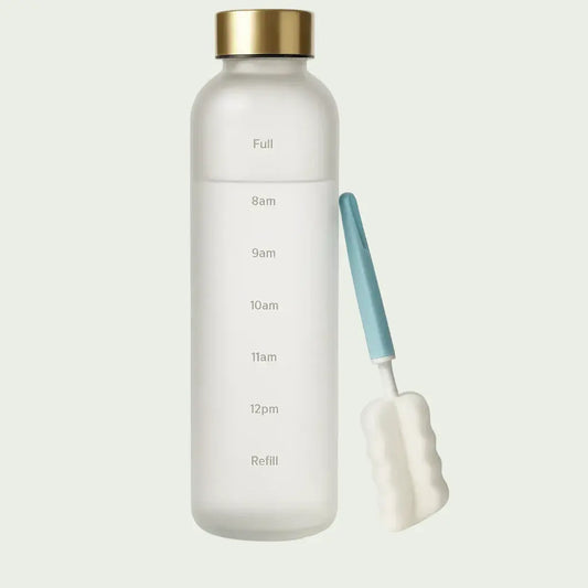 Wasserflasche mit Motivationsskala 1 Liter - auslaufsicher Botells