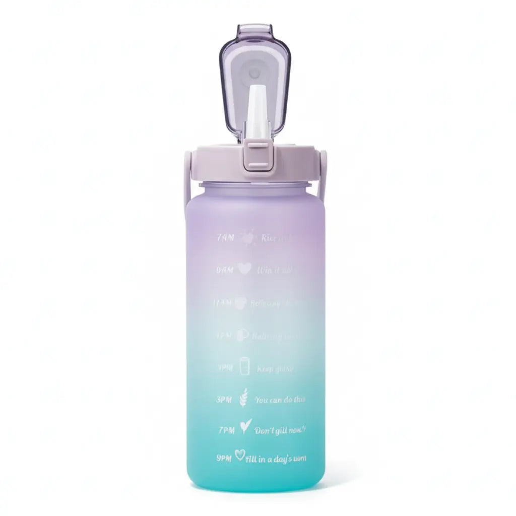 Lila-Türkis 2L Trinkflasche